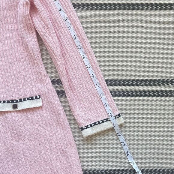 St John Evening Santana Knit Set Womens 6 Cardigan 8 Skirt Pink - Picture 5 of 10